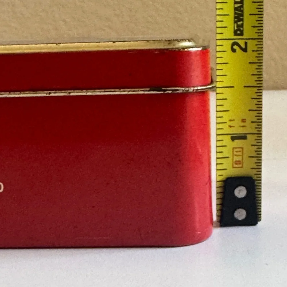 Agfa Photo Article 1910 Steamship Lighthouse Vintage Style Red Metal Tin Box
